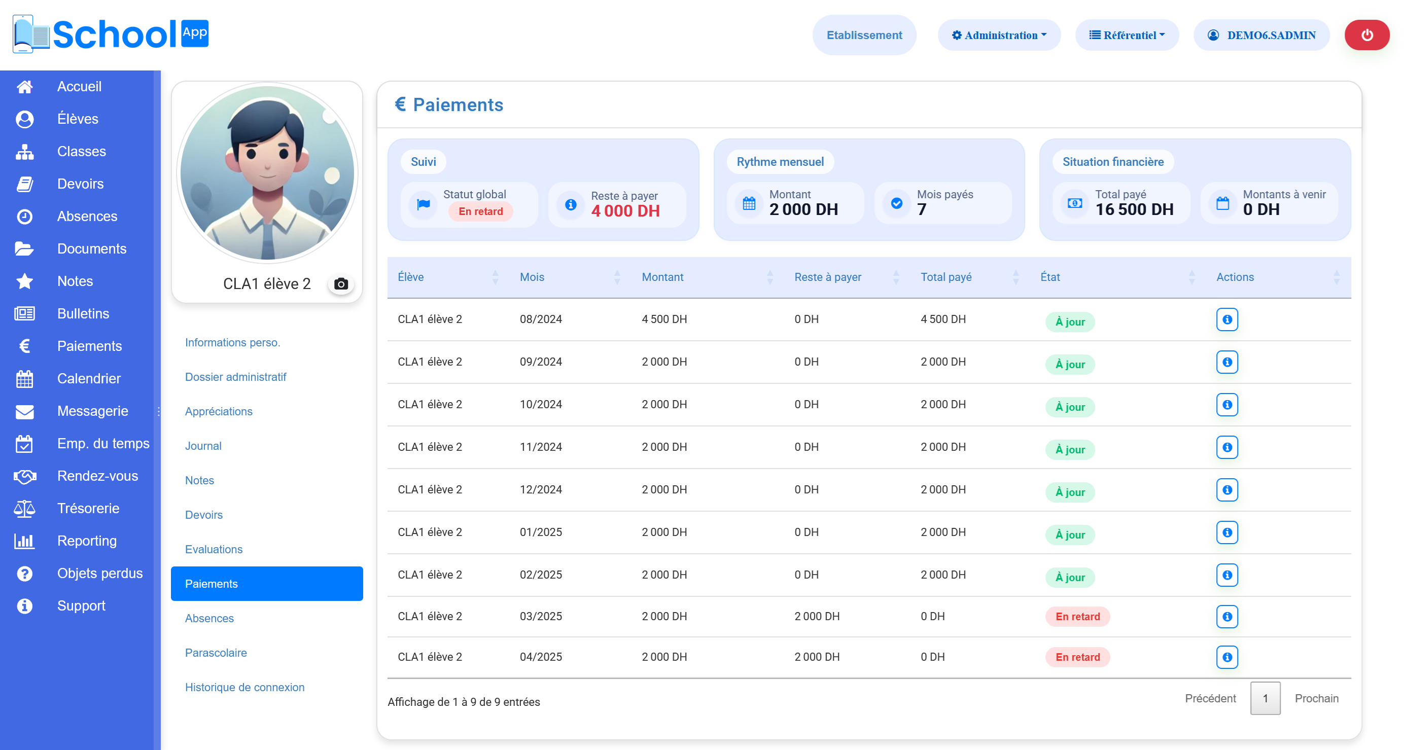 SchoolApp – plateforme SaaS de gestion scolaire